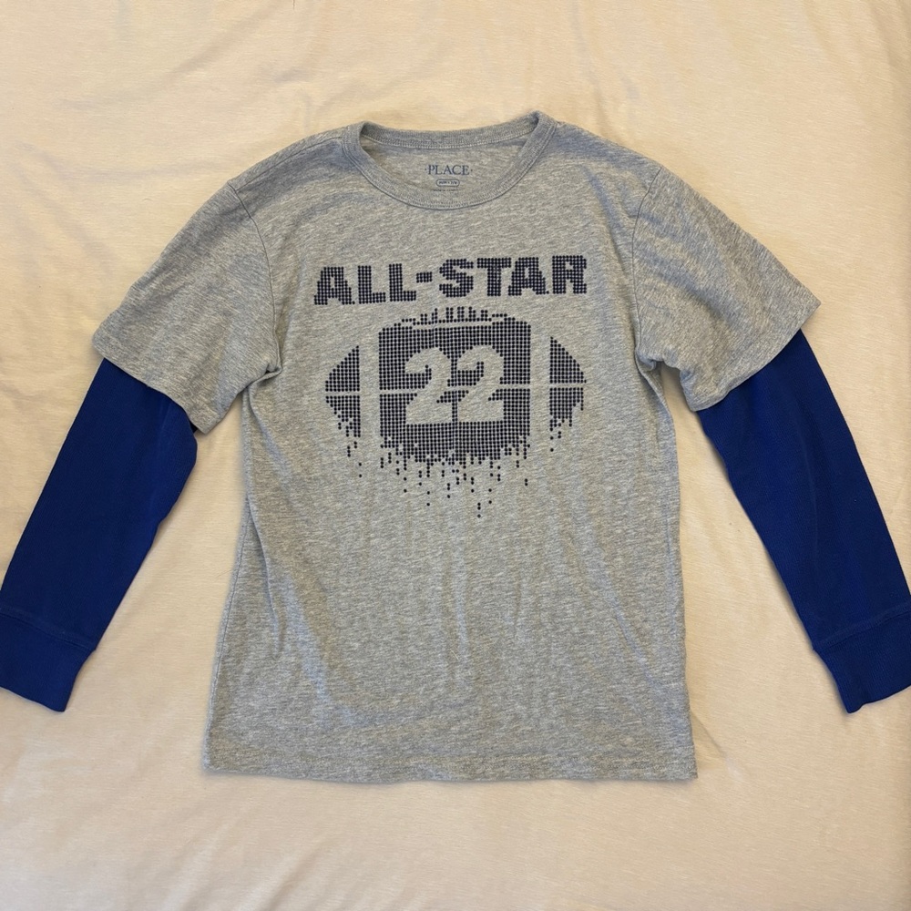 The Children’s Place Boys Graphic Thermal 2 In 1 Top - H/T Smoke